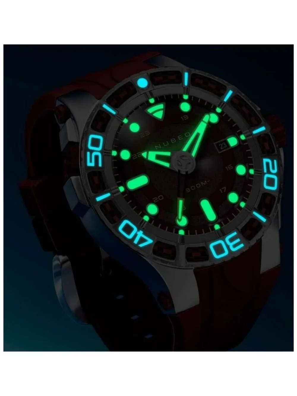 NWT Nubeo Manta Red Dial Men's Watch